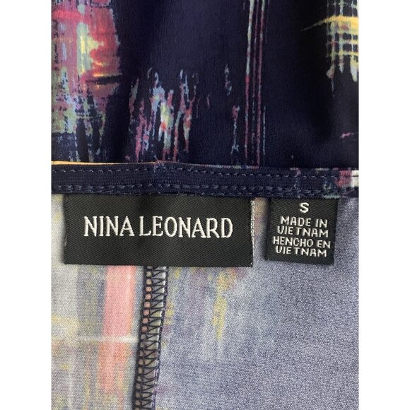 Nina Leonard Womens Abstract Print Swing Dress With Pockets Size Small - Picture 10 of 12